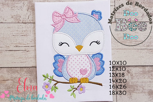 Matriz de Bordado Corujinha Fofinha - Aplique