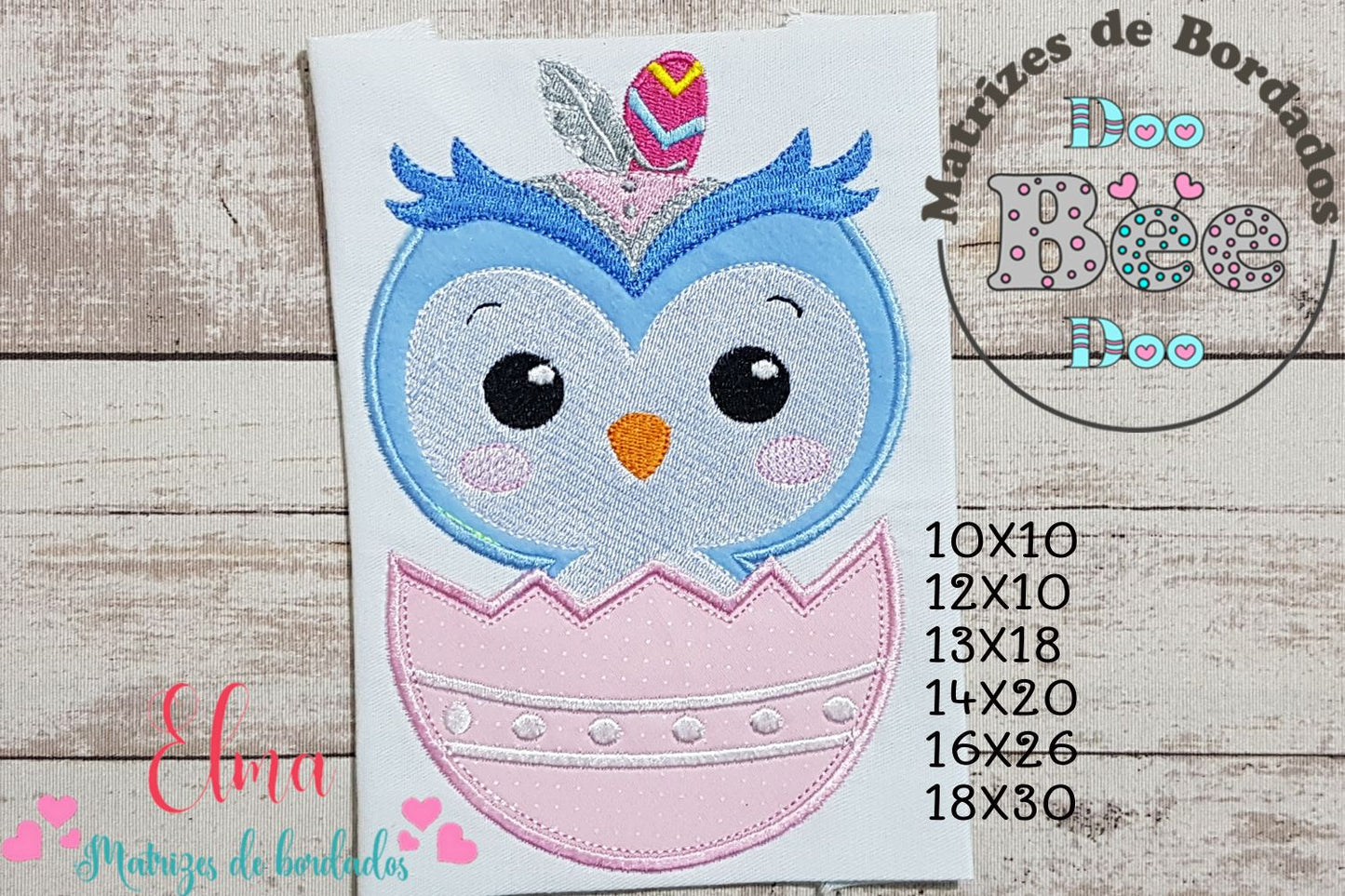 Matriz de Bordado Corujinha Encantada – Aplique