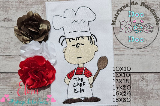Matriz de Bordado Linus Chef de Cozinha – Ponto Cheio