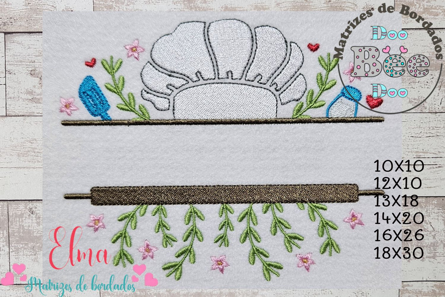 Matriz de Bordado Doce Cozinha – Ponto Cheio