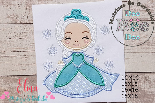 Matriz de Bordado Elsa Princesinha do Gelo – Aplique