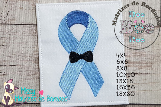Matriz de Bordado Fita Novembro Azul com Gravata – Ponto Cheio