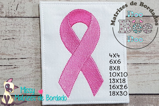 Matriz de Bordado Símbolo Outubro Rosa – Ponto Cheio