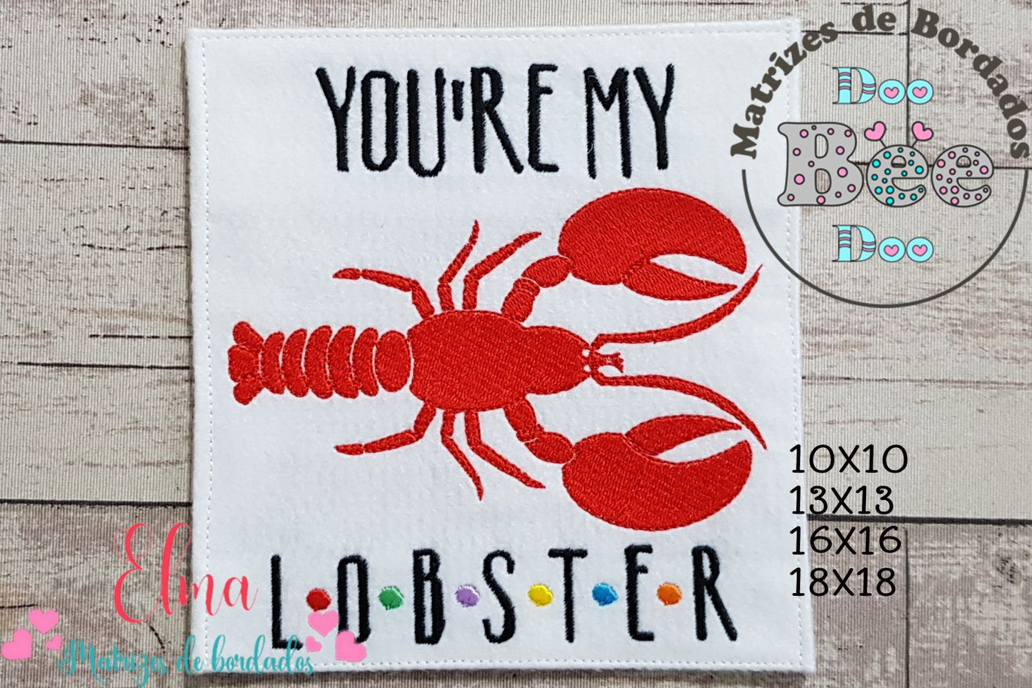 Matriz de Bordado You’re My Lobster – Ponto Cheio