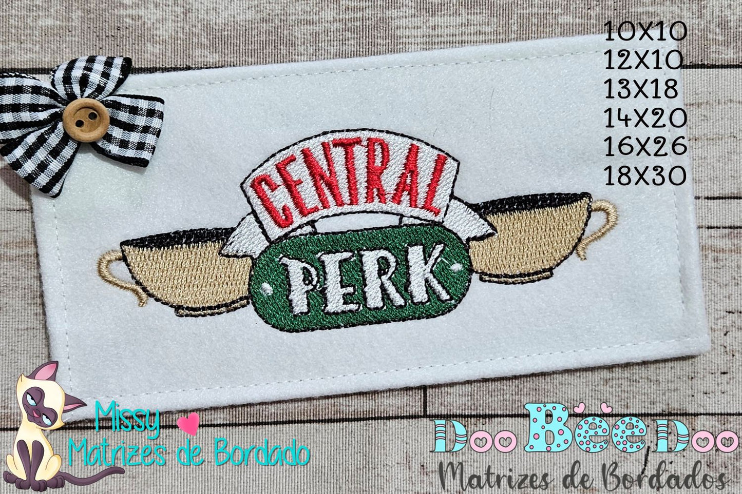 Matriz de Bordado Central Perk Inspirado – Ponto Cheio
