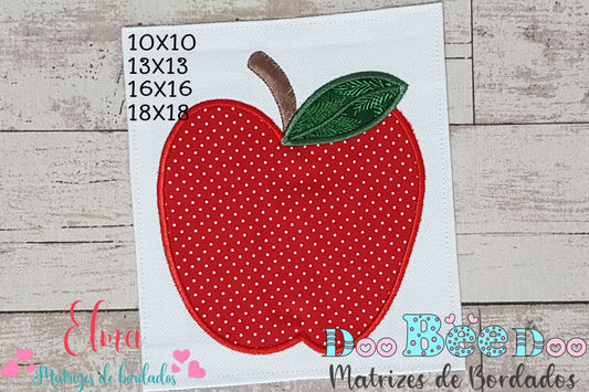Matriz de Bordado Maçã Simples e Fofa – Aplique