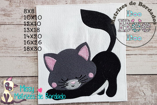 Matriz de Bordado Gatinho Preto – Ponto Cheio