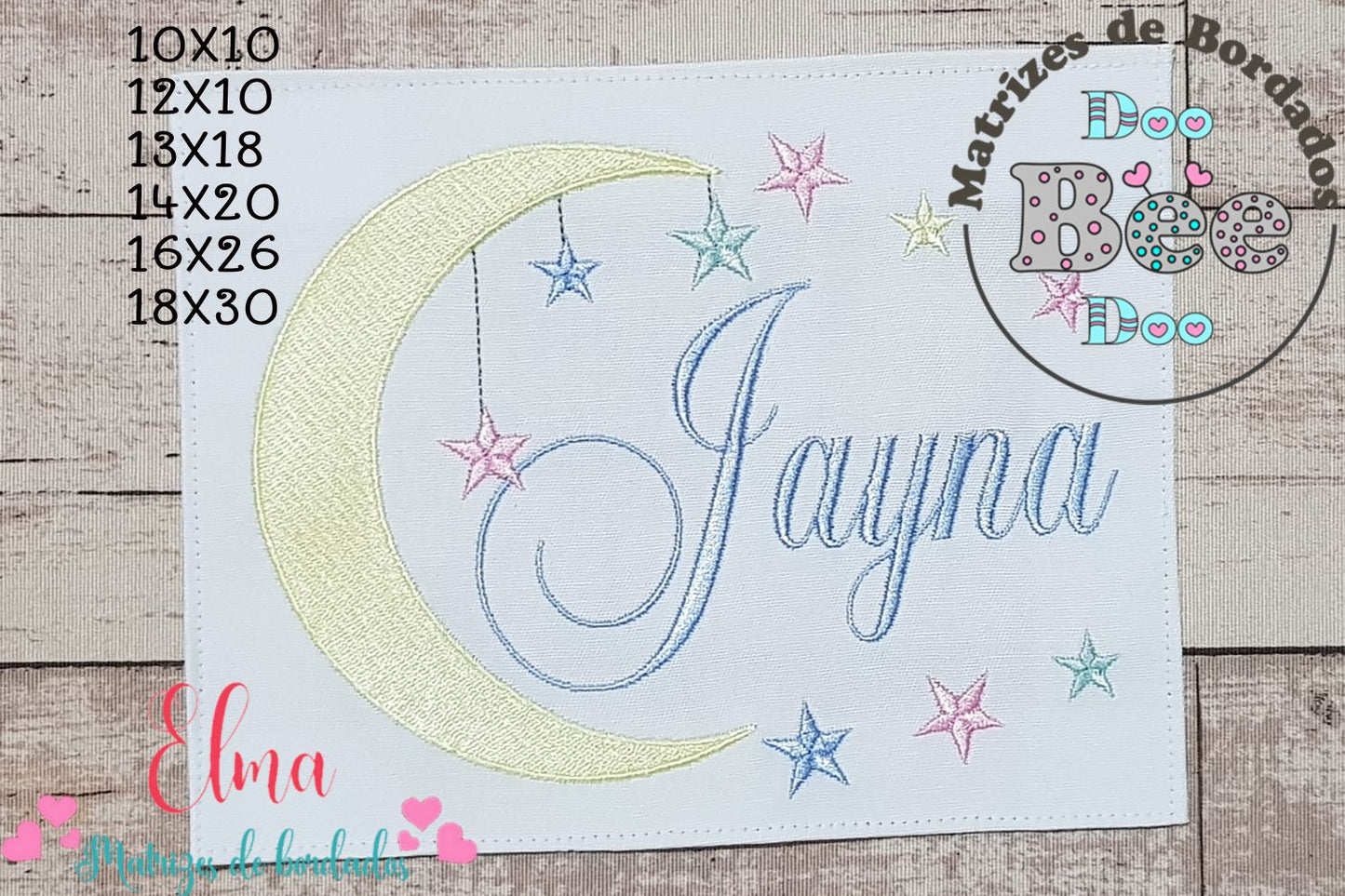 Matriz de Bordado Lua Encantada para Personalizar – Fill Stitch