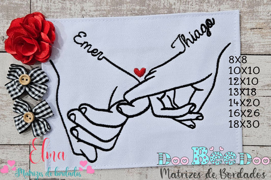 Matriz de Bordado Juntos para Sempre Ele & Ele – Ponto Satim