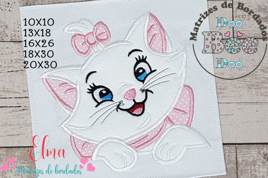 Matriz de Bordado Gatinha Marie – Aplique