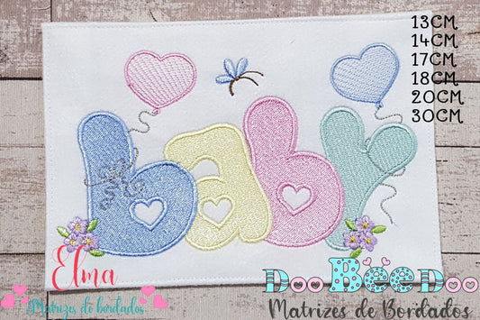 Matriz de Bordado Baby Colorido com Detalhes Delicados – Ponto Cheio