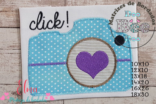 Matriz de Bordado Câmera Fotográfica Click – Aplique Zig Zag