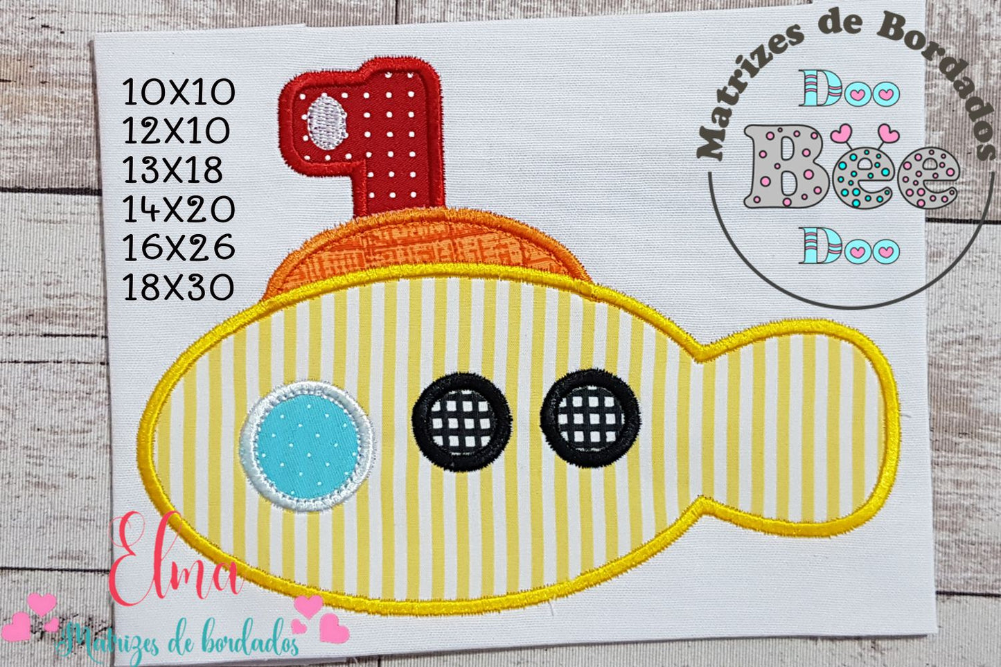 Matriz de Bordado Submarino Lúdico – Aplique