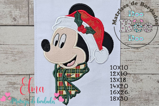 Matriz de Bordado Mickey Natalino – Aplique