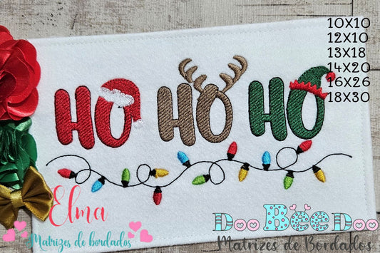 Matriz de Bordado Ho Ho Ho Natal Divertido – Ponto Cheio