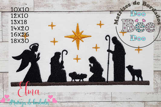Matriz de Bordado Presépio – Ponto Cheio
