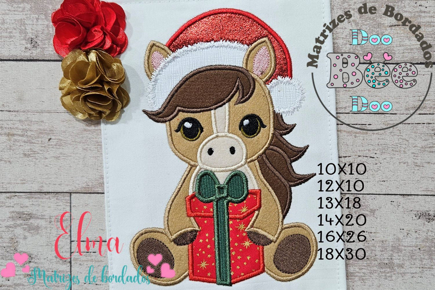 Matriz de Bordado Cavalinho de Natal - Aplique