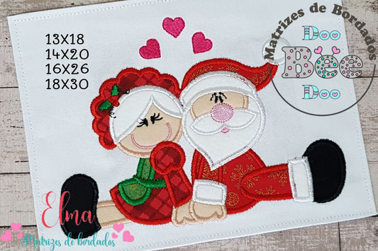 Matriz de Bordado Casal Noel Fofurinha – Aplique