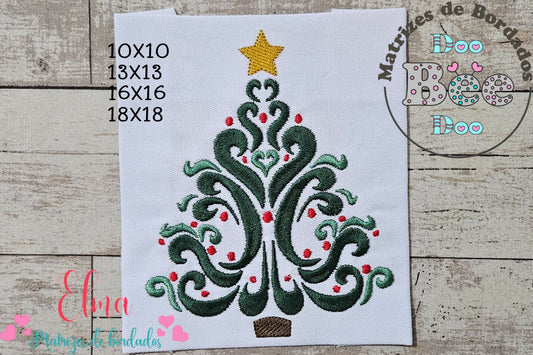 Matriz de Bordado Árvore de Natal – Ponto Satim