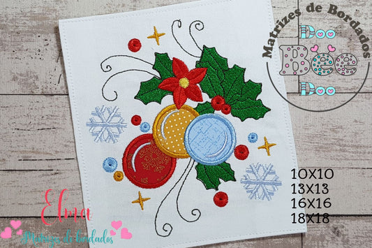 Matriz de Bordado Guirlanda Natalina Encantada – Aplique