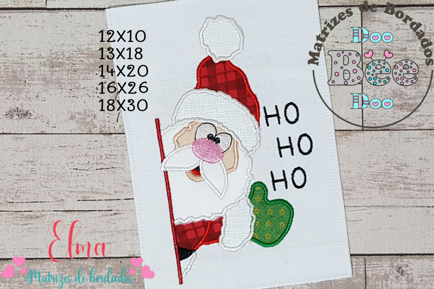 Matriz de Bordado Papai Noel Escondidinho – Aplique