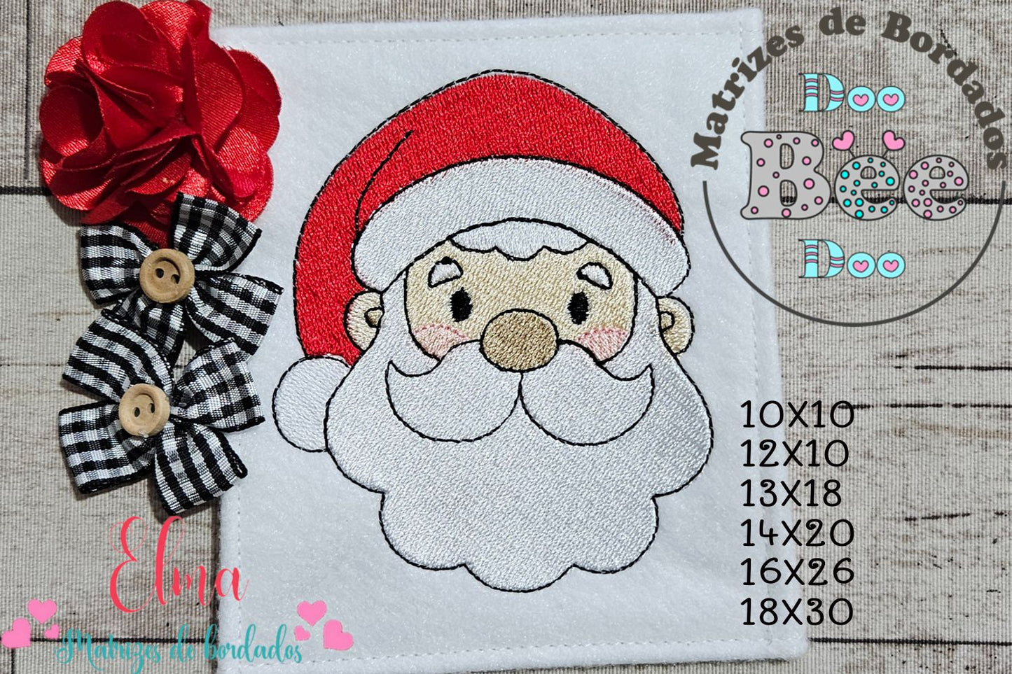 Matriz de Bordado Papai Noel Fofo – Ponto Cheio