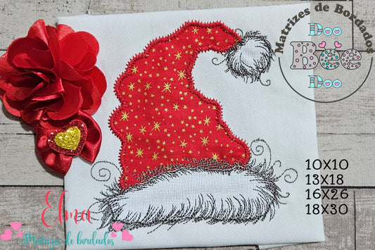 Matriz de Bordado Gorro de Natal Clássico – Aplique