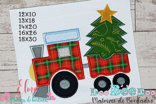 Matriz de Bordado Trenzinho de Natal – Aplique