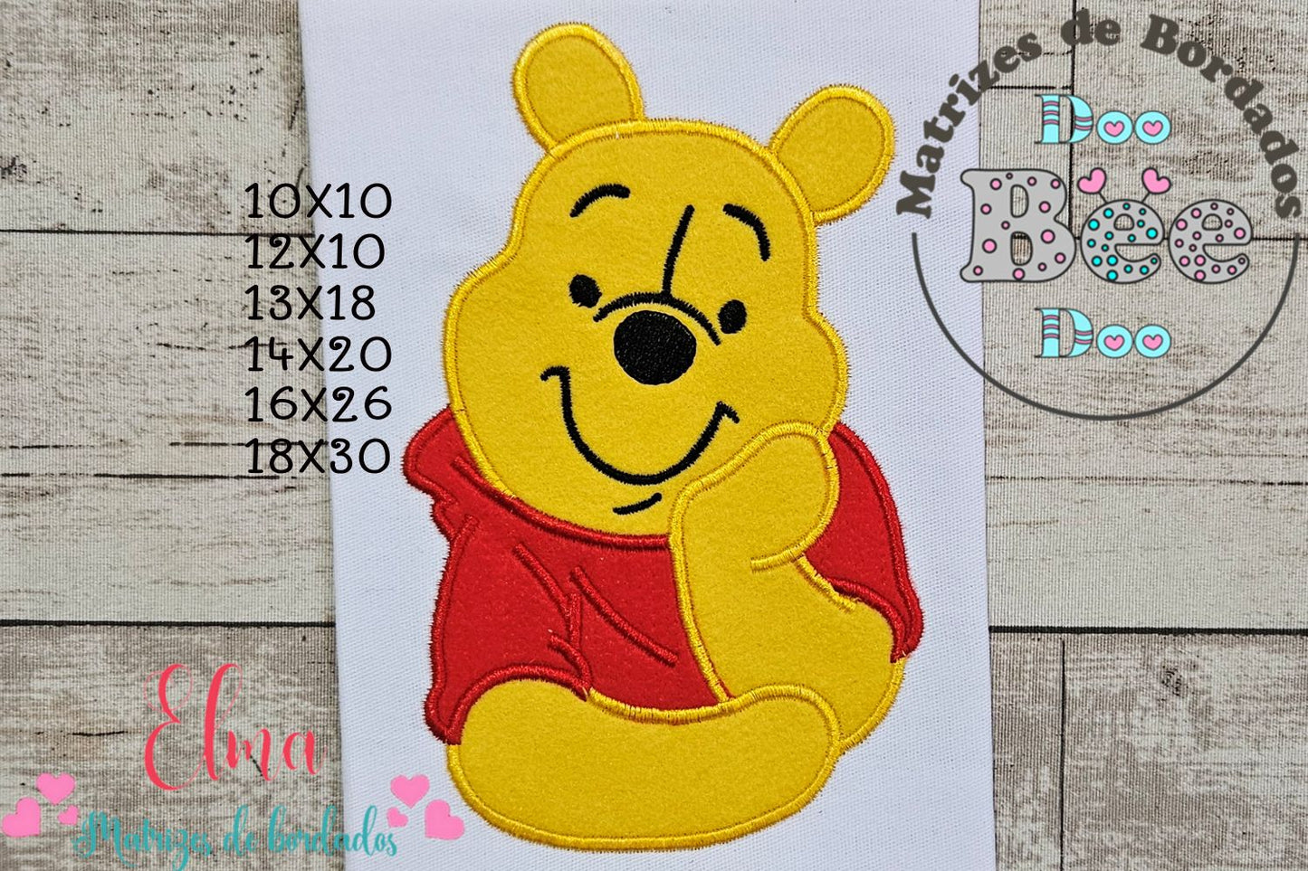 Matriz de Bordado Ursinho Pooh – Aplique
