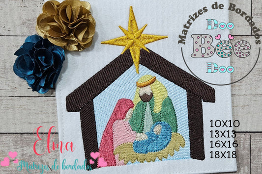 Matriz de Bordado Família Sagrada – Ponto Cheio