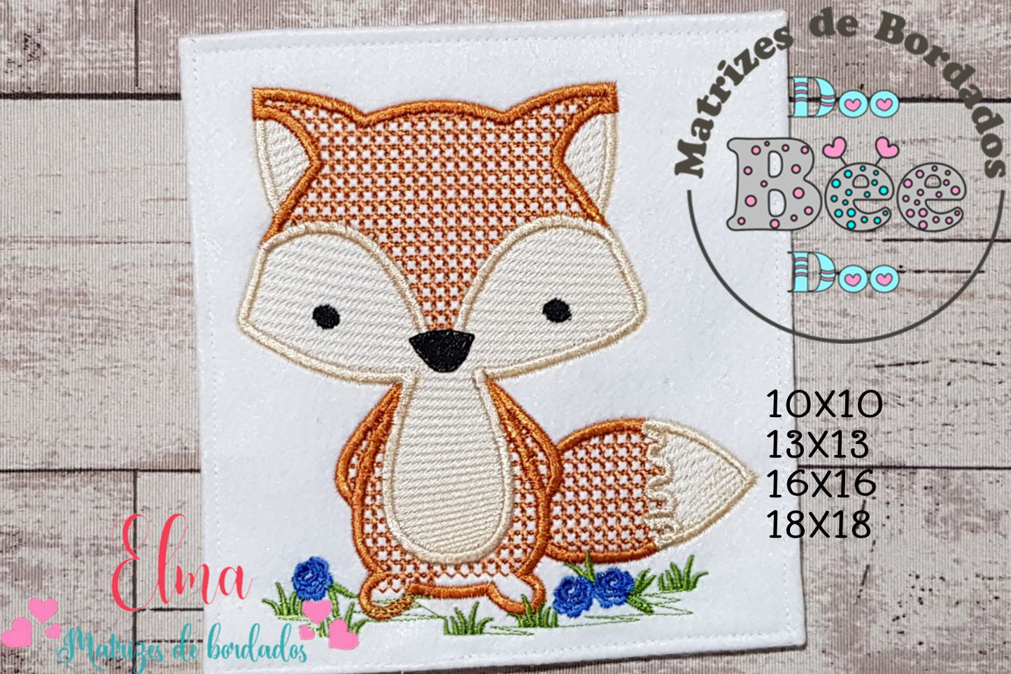 Matriz de Bordado Raposinha no Jardim – Ponto Decorativo