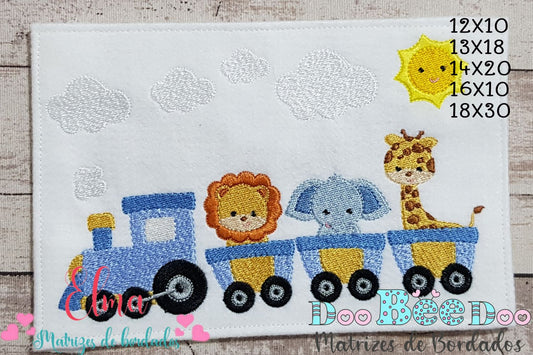 Matriz de Bordado Trenzinho Safari – Ponto Cheio