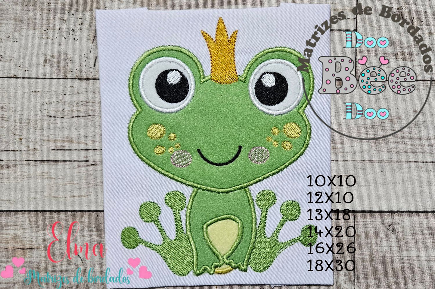 Matriz de Bordado Príncipe Sapinho Encantado – Ponto Aplique