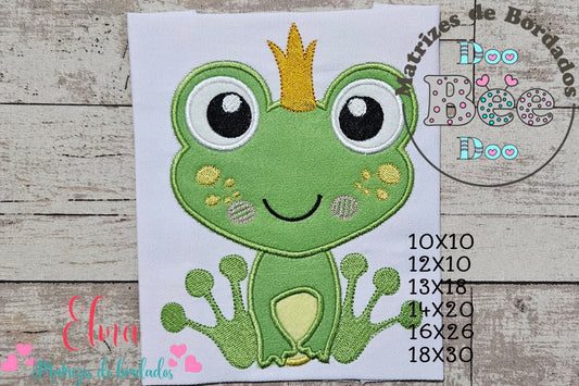 Matriz de Bordado Príncipe Sapinho Encantado – Ponto Aplique