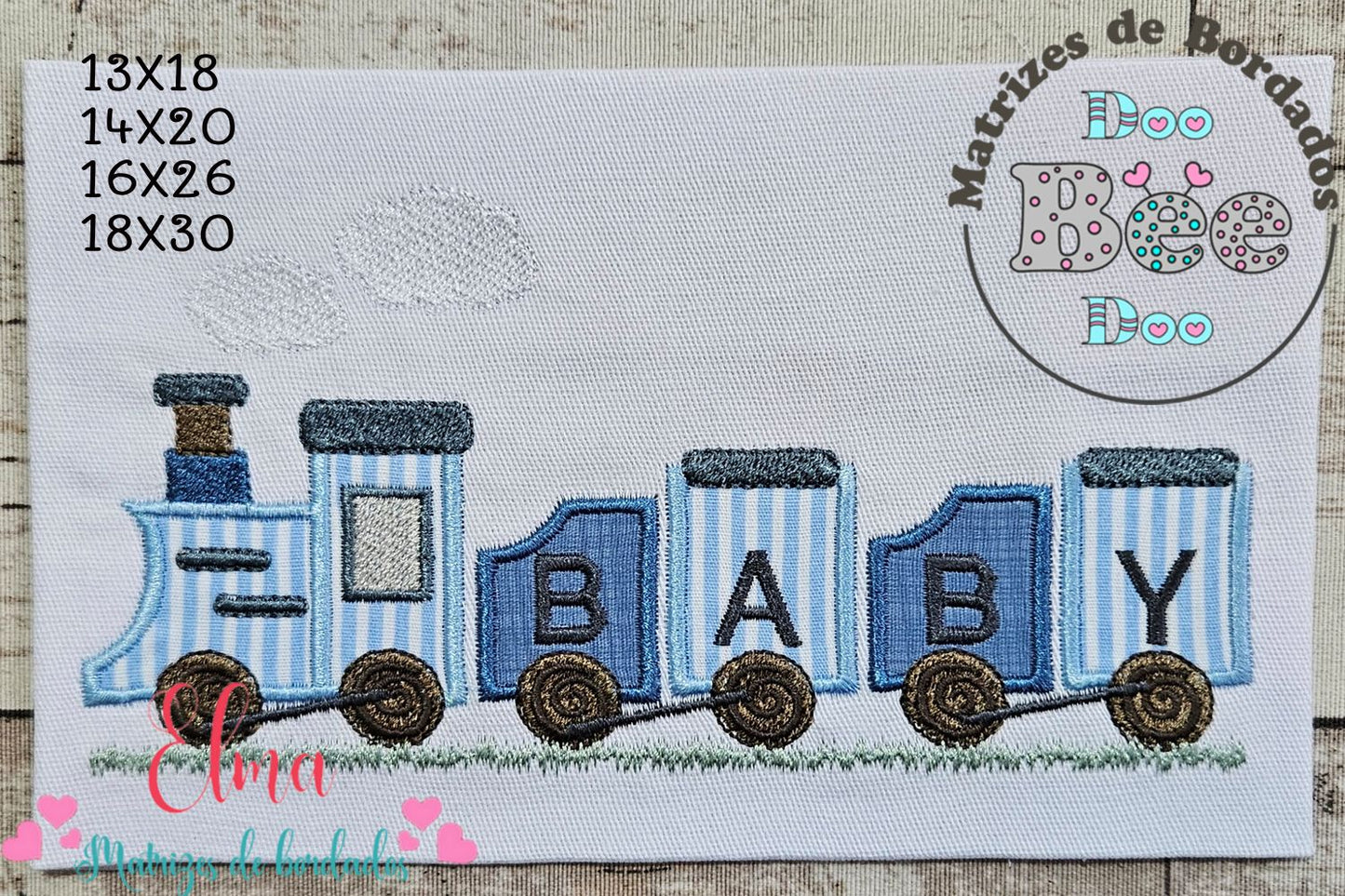 Matriz de Bordado Trem BABY – Aplique