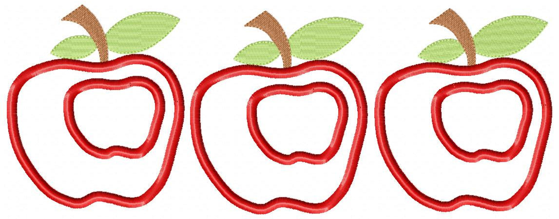 Matriz de Bordado Maçãs Vermelhas – Aplique Perfeito para Panos