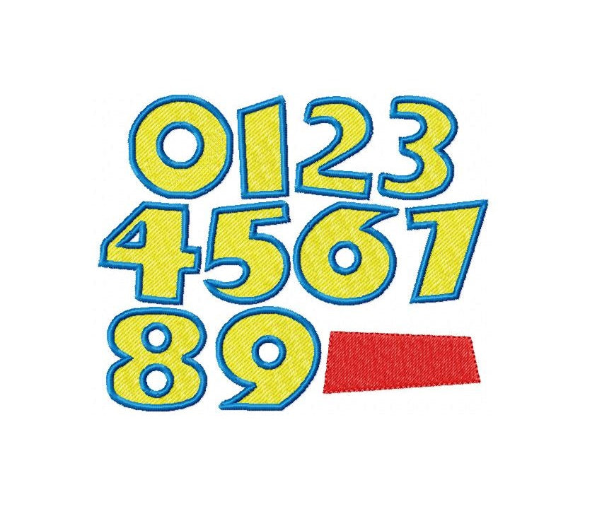 Matriz de Bordado Alfabeto Toy Story Letras e Números – Ponto Cheio