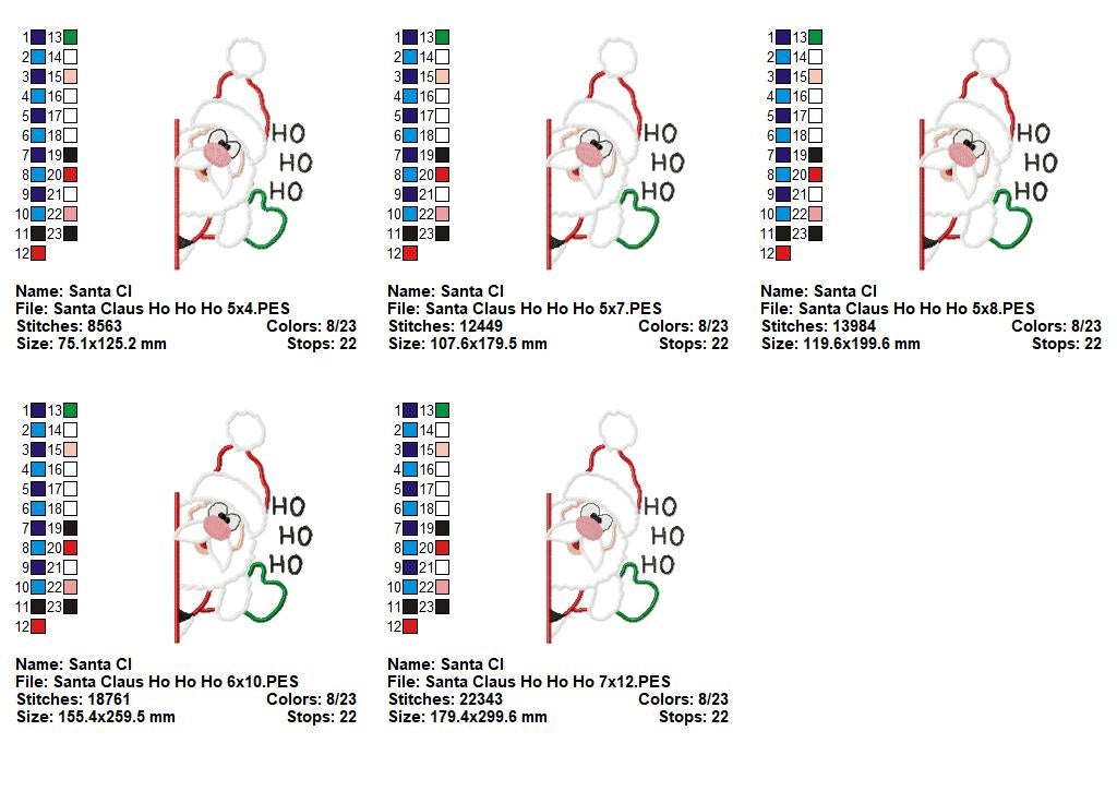 Matriz de Bordado Papai Noel Escondidinho – Aplique