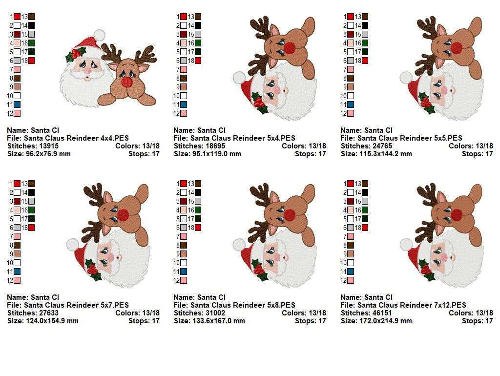 Matriz de Bordado Duplinha Natalina Fofura - Ponto Cheio
