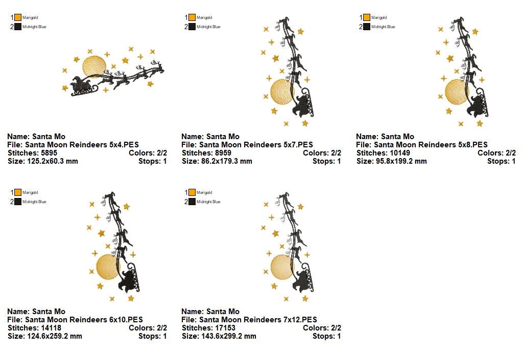 Matriz de Bordado Trenó do Papai Noel - Ponto Cheio