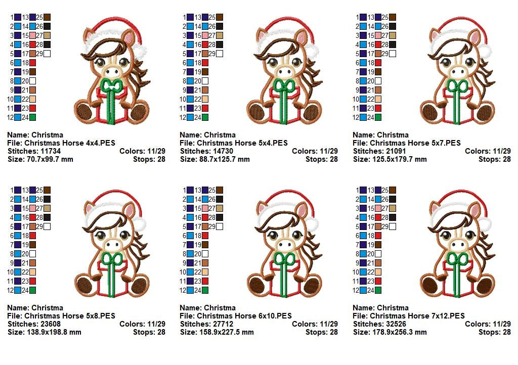 Matriz de Bordado Cavalinho de Natal - Aplique