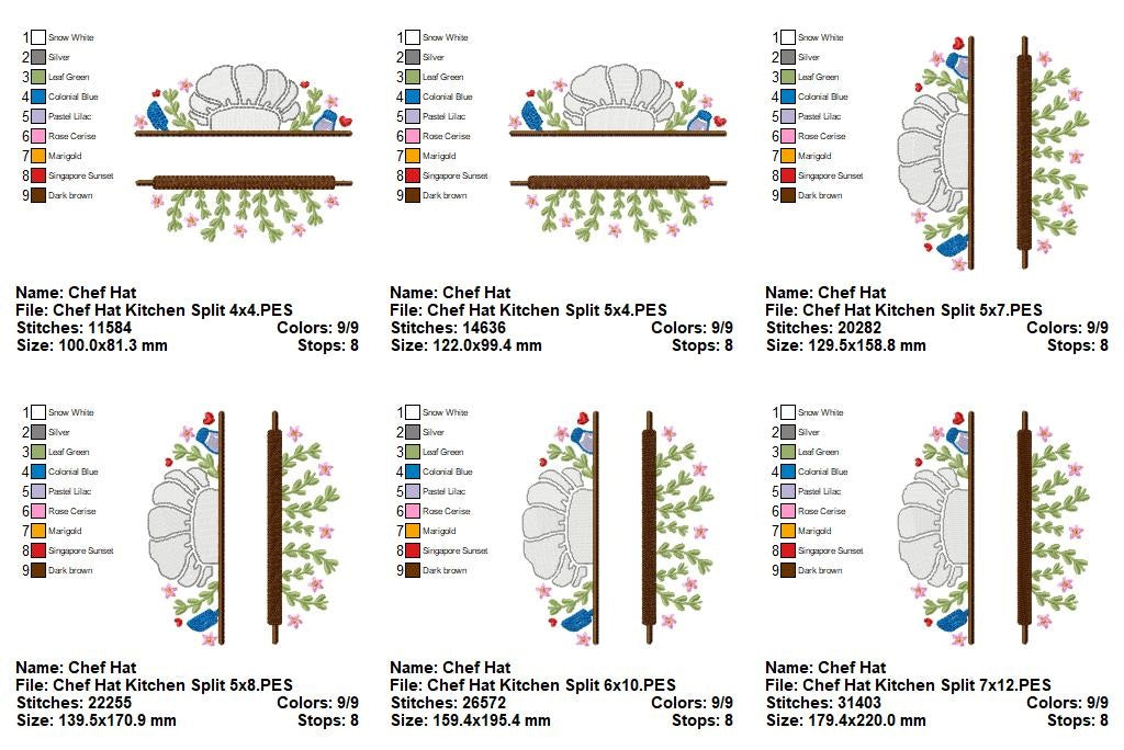 Matriz de Bordado Doce Cozinha – Ponto Cheio