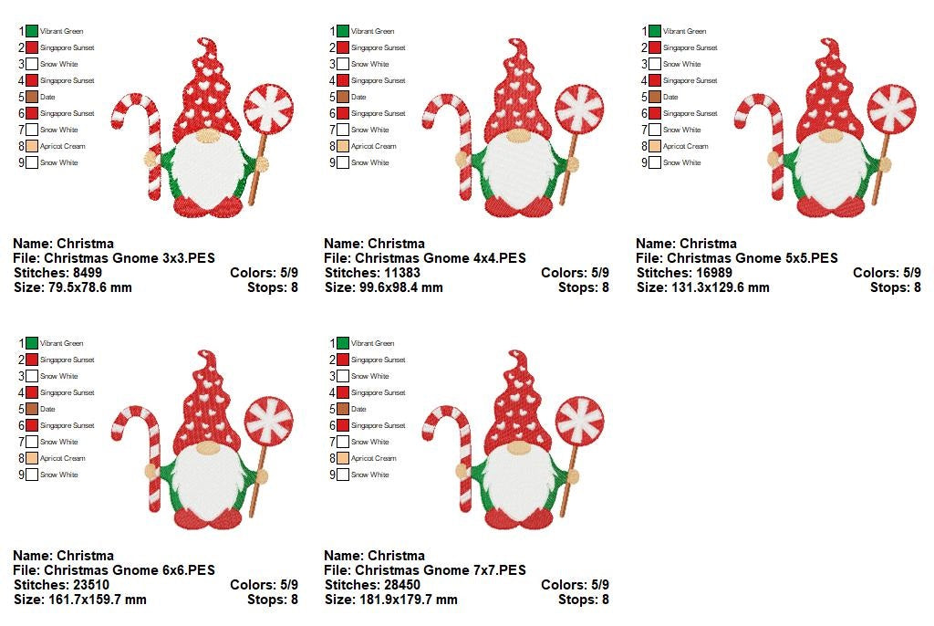 Matriz de Bordado Duendezinho Doce Natal - Ponto Cheio