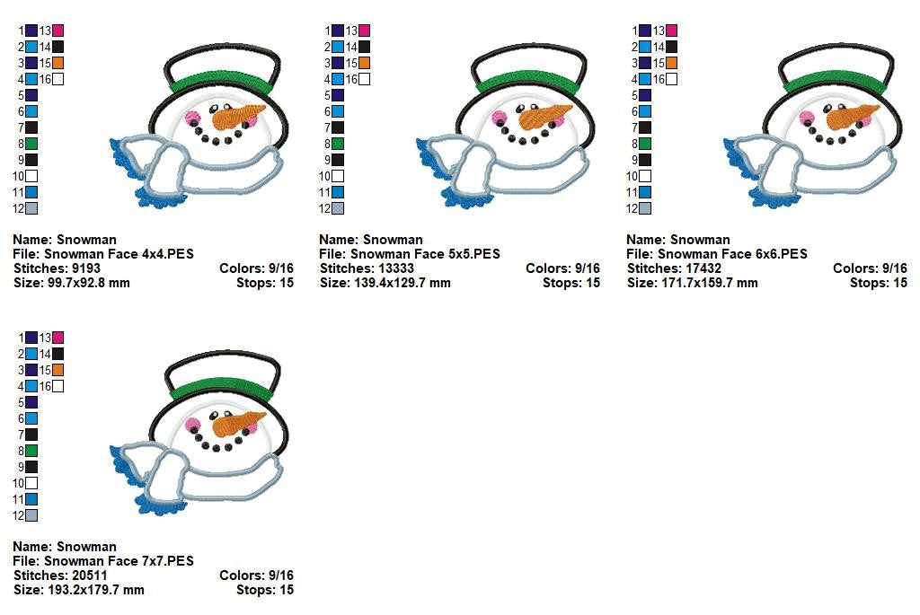 Matriz de Bordado Boneco de Neve Fofo de Inverno – Aplique