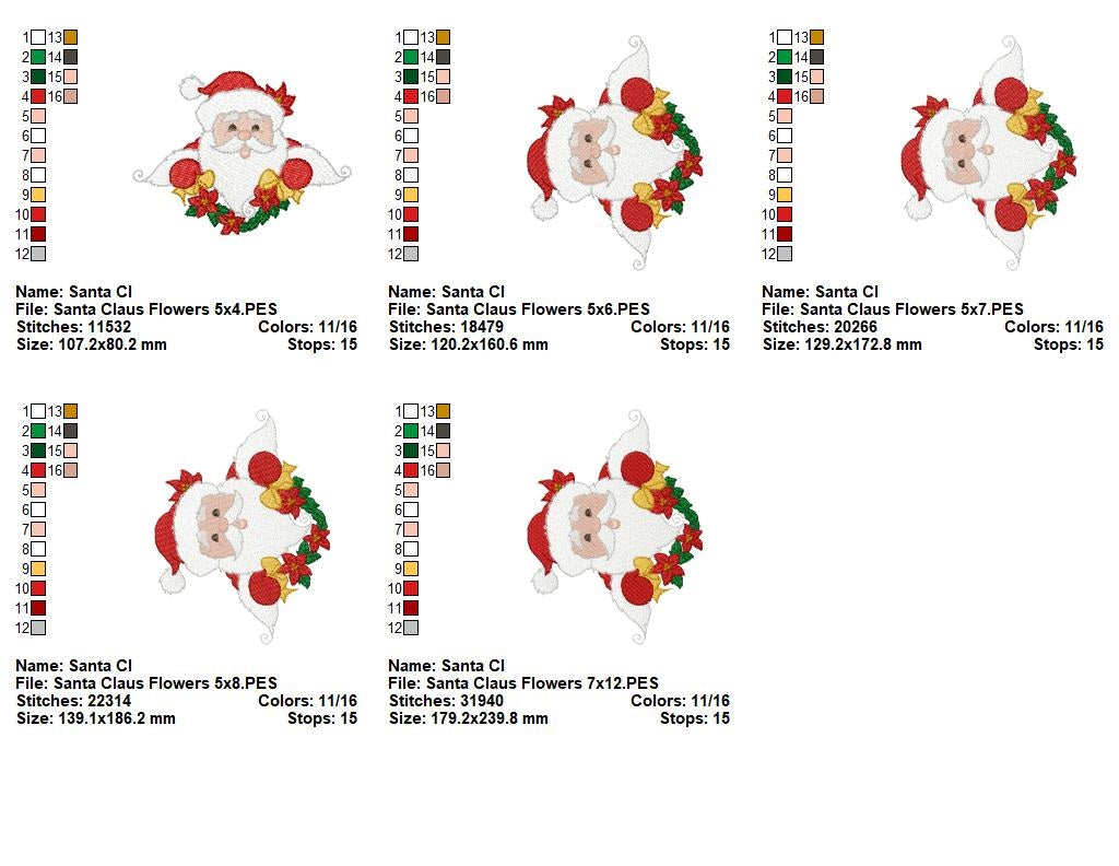 Matriz de Bordado Bom Velhinho Doce Natal – Ponto Cheio