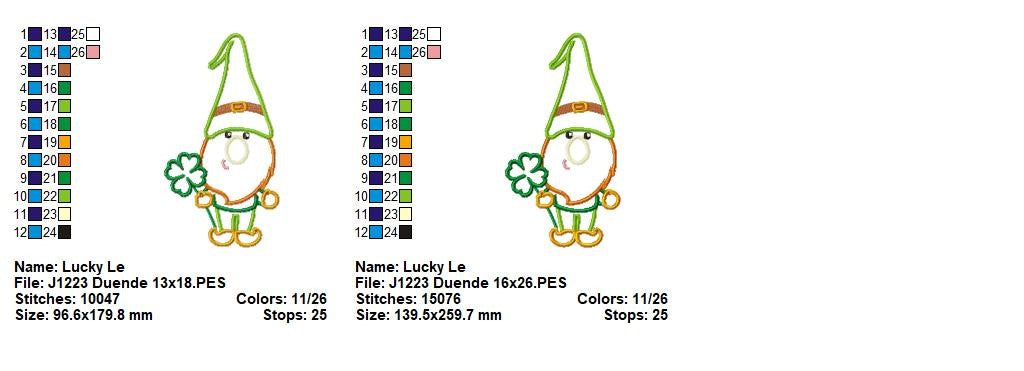 Matriz de Bordado Duende da Sorte – Aplique