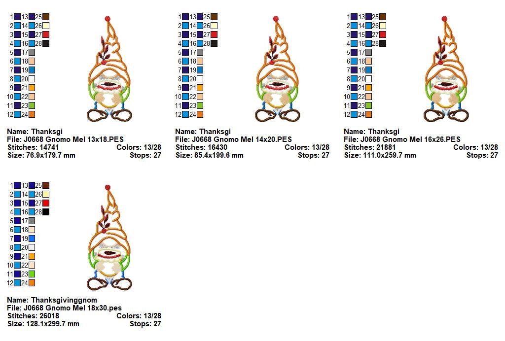 Matriz de Bordado Gnomo Fofinho com Mel – Aplique