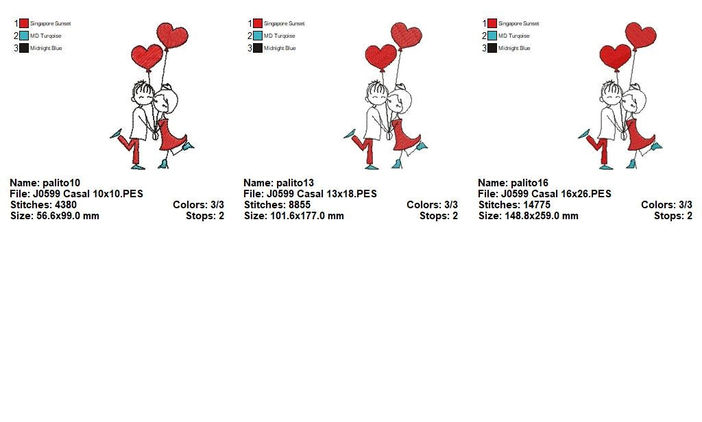 Matriz de Bordado Casalzinho Fofo com Balões – Ponto Cheio