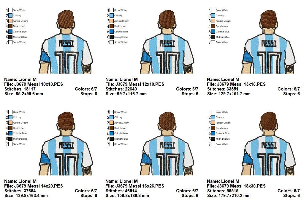 Matriz de Bordado Messi Craque do Futebol – Ponto Cheio