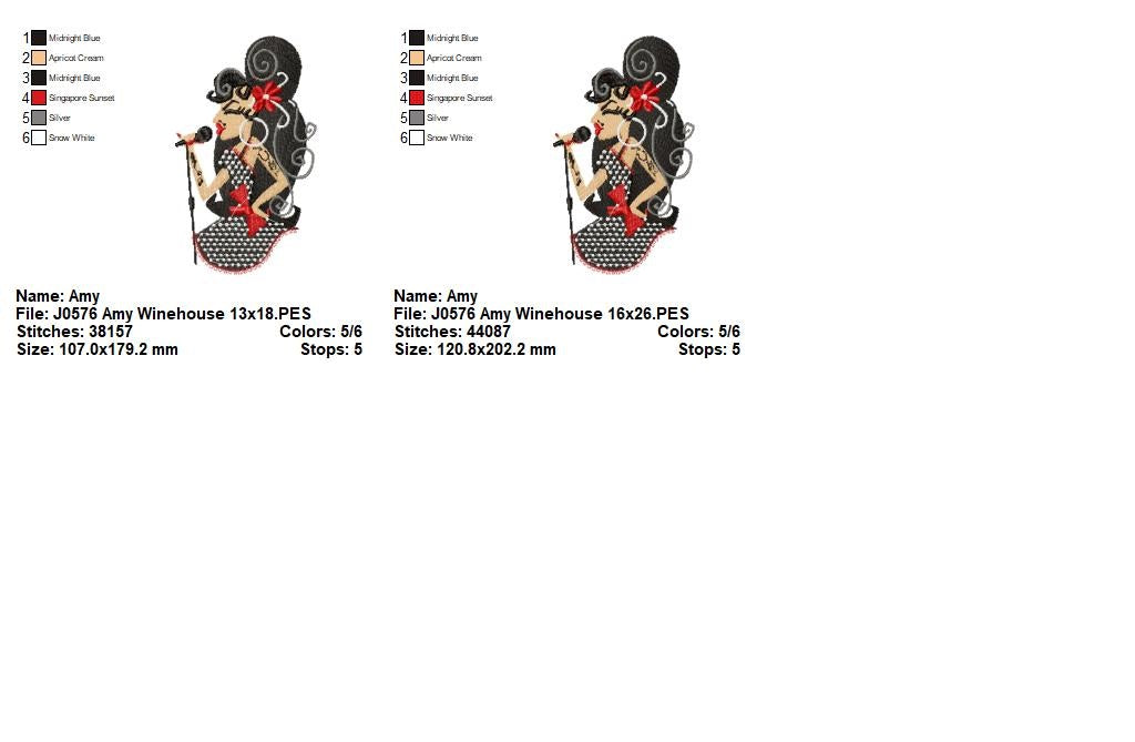 Matriz de Bordado Diva do Jazz com Flor Vermelha – Ponto Cheio